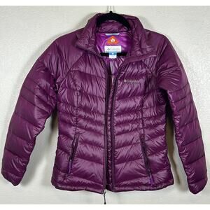 Columbia Duck Down Puffer Jacket Womens Omni-Heat Ski Snow Gorpcore Purple SXS